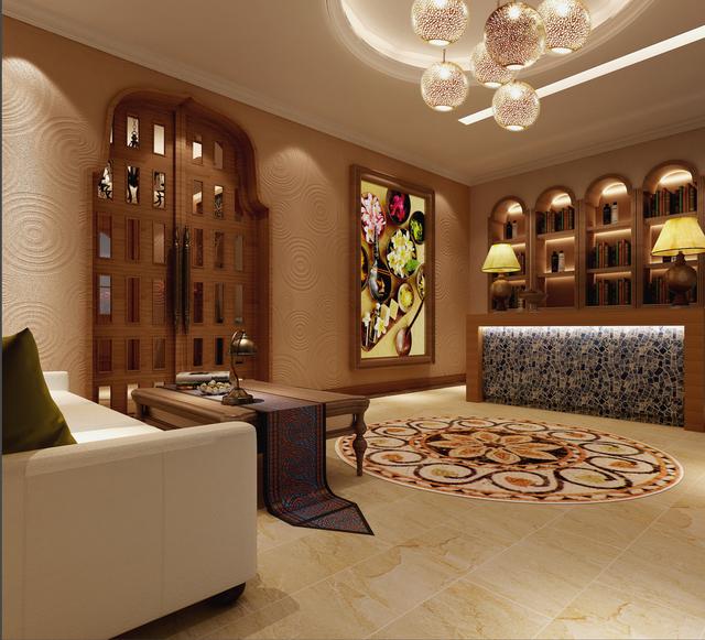 美容會(huì )所前臺設計效果圖