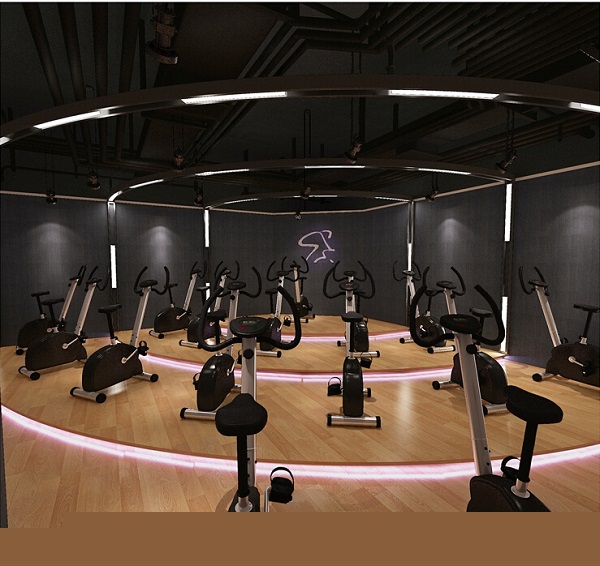 健身會(huì )所單車(chē)房裝修效果圖