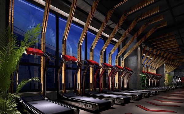 健身房跑步區設計效果圖