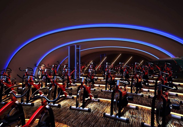 健身房太空飛車(chē)房設計效果圖