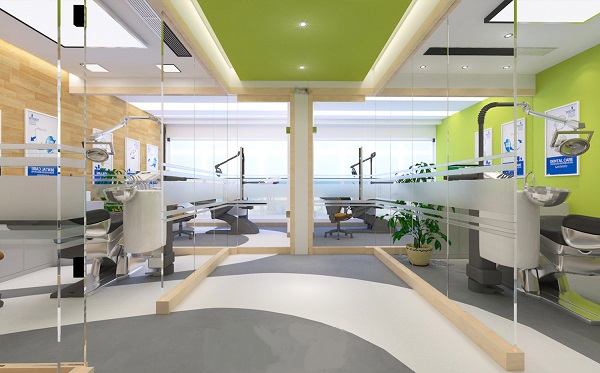 牙科診所裝修隔斷布置設計效果圖