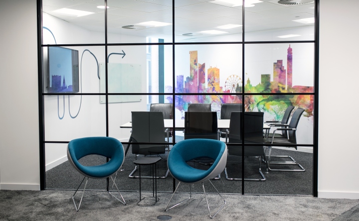 開(kāi)放式互動(dòng)型辦公室裝修效果圖