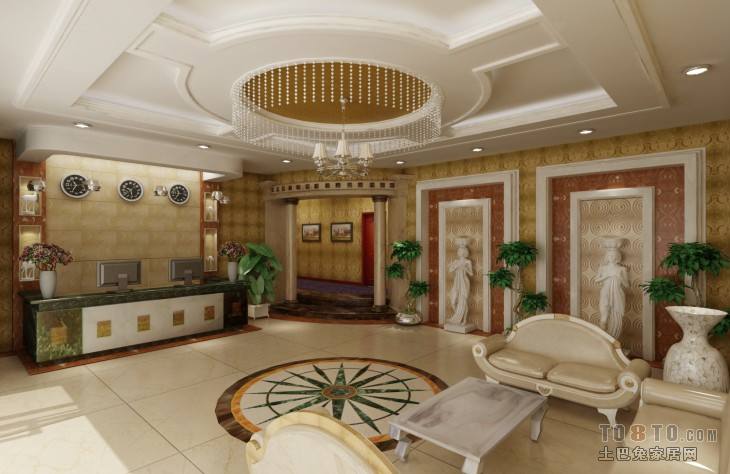 小賓館大廳裝修效果圖