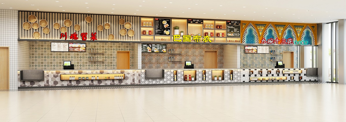 華為工廠(chǎng)邁志豪餐廳裝修效果圖