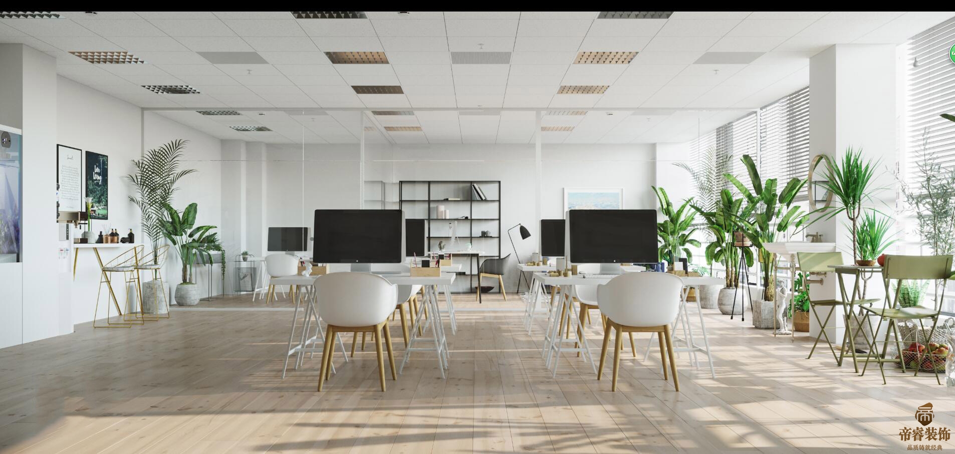 北歐風(fēng)辦公室裝修設計效果圖