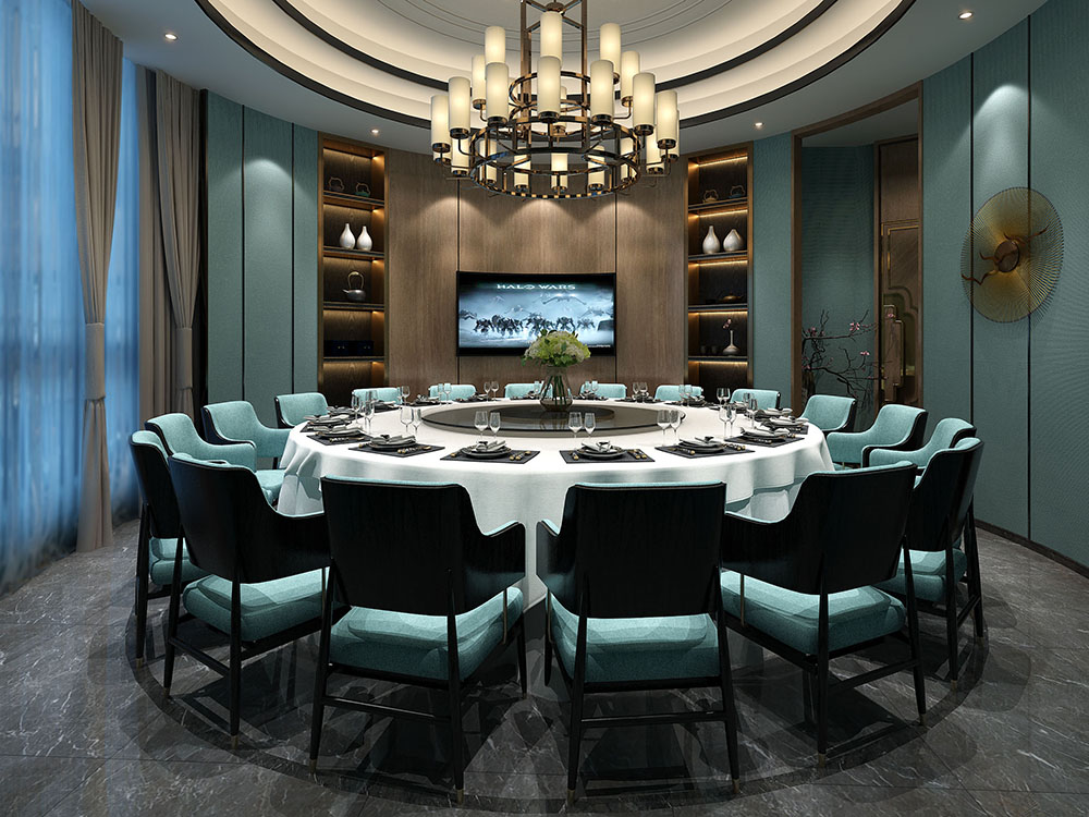 800平中式餐廳飯店簡(jiǎn)裝效果圖