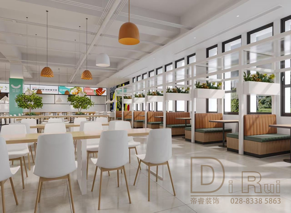 大學(xué)食堂校園餐廳裝修設計效果圖