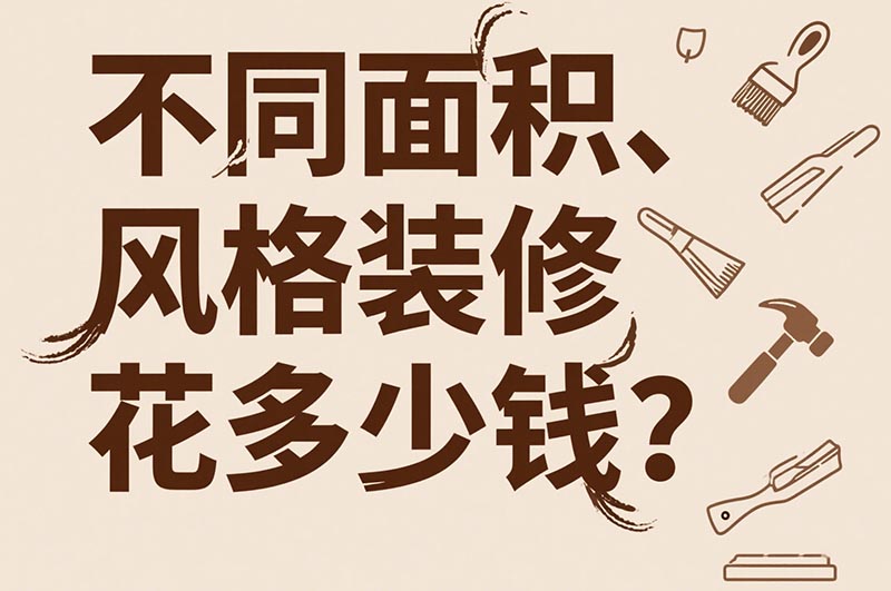 不同面積、風(fēng)格裝修花多少錢(qián)？